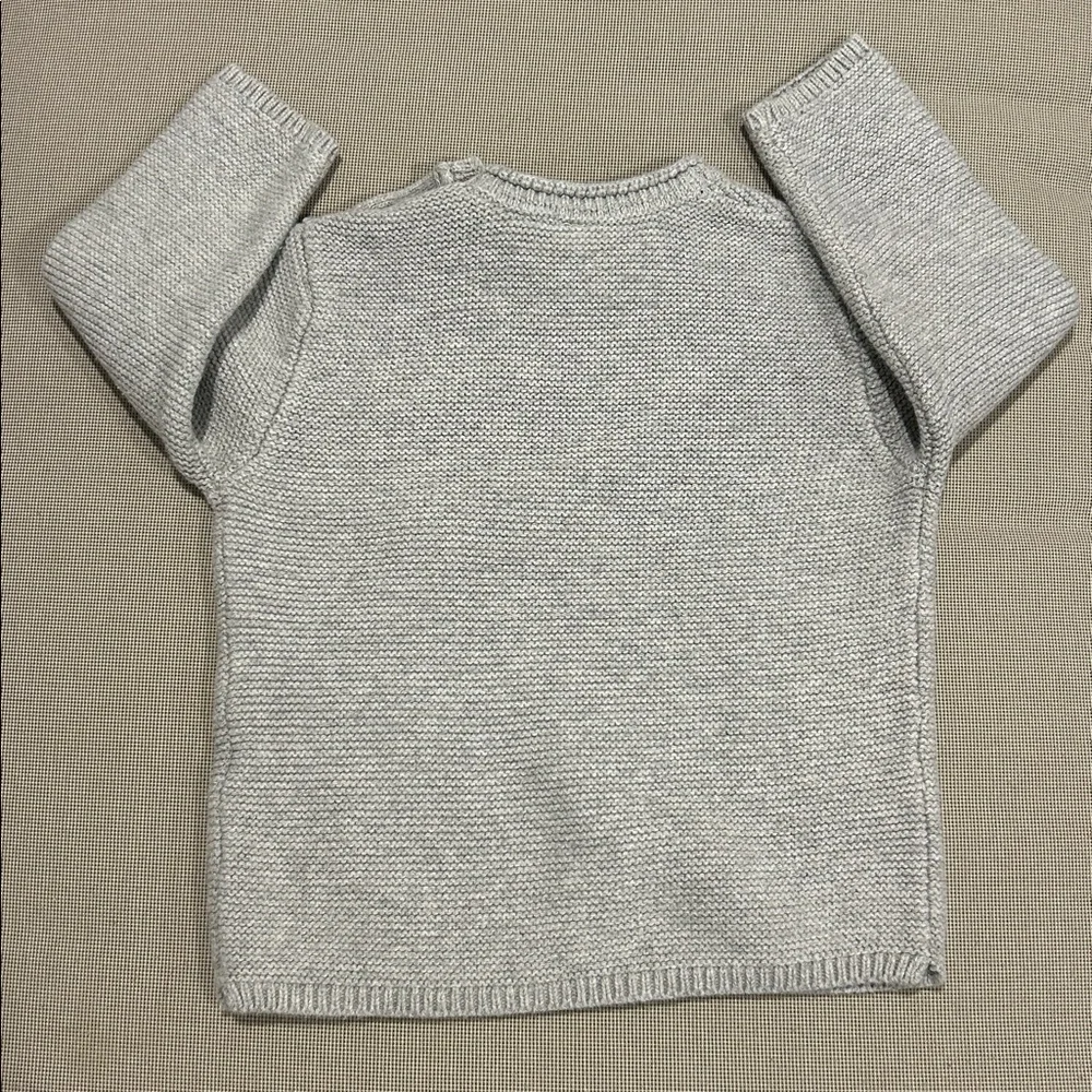 Zara Baby Cotton Knit Light Gray Sweater